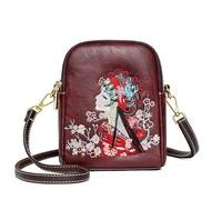 LuckyGGT Sac à bandoulière style national broderie Hua Dan sac à bandoulière style ethnique design de niche sac décontracté pour les trajets quotidiens sac tout-aller