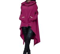 LuckyGGT Sweat-Shirt à Capuche Long à Manches Longues Automne Hiver Vêtements pour Femmes Patchwork Couleur Unie Dix Couleurs Huit Tailles