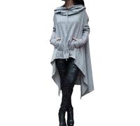 LuckyGGT Sweat-Shirt à Capuche Long à Manches Longues Automne Hiver Vêtements pour Femmes Patchwork Couleur Unie Dix Couleurs Huit Tailles