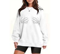 LuckyGGT Sweat-shirt Fashion Skull Palm Design Veste Simple et Polyvalente