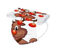 LuckyGirls Chaussures 10PCS Noël Impression protège-Visages Unisexe Adultes Protection du Visage Respirants Coupe-Vent Christmas Protection faciales pour Femmes Hommes (B15)