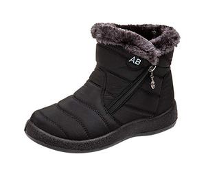 LuckyGirls Chaussures de Neige pour Femmes Winter Ankle Short Bootie Waterproof Shoes Warm Shoes