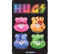 LUCKYLINDE Plaque en tôle adaptée pour les fans de Bisounours - Années 80 Dessin animé Hab-Dich-Lieb Bärchis - Care Bears Plaque rétro TV série TV 20 x 30 cm (Hugs)
