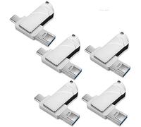 LUCKYMAX Lot de 5 Nouvelle clé USB de 16 Go de Type c Clé USB 3.0 Clé USB 3.0 3.0 Compatible OTG 3 en 1 Compatible avec Les appareils PC/Nouveau Mac/et Android (Type-C)