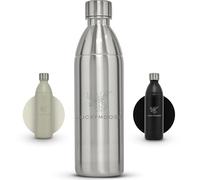 Luckymoose Infinity bouteille 1,1L en acier inoxydable compatible avec machine a soda et eau gazeuse SodaStream DUO & TERRA - Écologique, incassable et lavable au lave-vaisselle - sans plastique