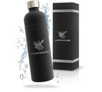 Luckymoose Infinity Bouteille en Inox machine a gazeifier l'eau 1,25L noir - Compatible avec la série LM Infinity, Aarke Carbonator 3 et Brita SodaOne - Écologique & incassable