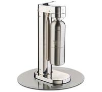 Luckymoose Infinity-S Machine à eau pétillante en acier inoxydable (Silver) - Incl. 2x bouteilles 1,25L en inox - Machine a soda et eau gazeuse Maison & Cuisine & Design Compact - avec buse amovible