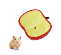LuckyOpt Bol en céramique pour hamster, facile à nettoyer, anti-retournement, bol de nourriture et d'eau, bols pour hamsters nains, perroquets, bol à friandises pour lapin, cochon d'Inde (pomme)