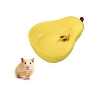 LuckyOpt Bol en céramique pour hamster, facile à nettoyer, anti-retournement, bol de nourriture et d'eau, bols pour hamsters nains, perroquets, bol à friandises pour lapin, cochon d'Inde (poire)
