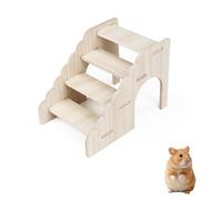 LuckyOpt Jouet en bois pour hamster - Accessoire pour hamster - Échelle | Jouet pour petits animaux de compagnie pour hamsters, gerbilles, cochons d'Inde, gerbilles, hamsters nains