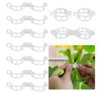 LuckyOpt Lot de 100 clips de support pour plantes, réutilisables en polypropylène transparent pour plantes grimpantes, semis, faciles à utiliser et à déverrouiller, pinces à orchidées larges épaisses