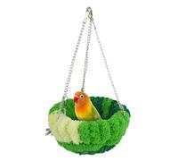 LuckyOpt Nid d'oiseau pour cage, lit d'oiseau à suspendre en polaire corail, lit chaud pour perroquet, facile à installer, nichoir pour perruche, calopsitte, inséparable, canari, hamster, petits