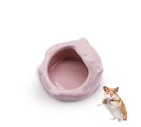 LuckyOpt Petite gamelle en céramique pour hamster, facile à nettoyer, anti-retournement, bol de nourriture et d'eau pour hamster d'or, lapins, hérissons, cochons hollandais, perroquets (rose)