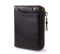 LuckyOpt Porte Cartes pour Homme, Porte Cartes Multi-Cartes en Cuir PU Range Carte bancaire pour Hommes, Porte Cartes de Credit pour Petit ami père pour Festival Cadeau activités d'affaire (Marron)
