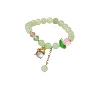 Luckywaqng Bracelet 2024 pour femme, bracelet de perles de jade chinoises pour sa grand-mère, grand-père, mère, père, usage quotidien pour la reine des femmes, taille unique, résine, Pas de gemme
