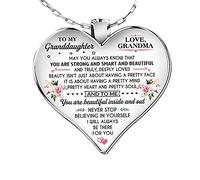 Luckywaqng Cadeau en forme de cœur avec pendentif « Mon collier Mind to Day You Talks Memorial Ma Mère Mind Colliers Pendentif Menottes » (A, taille unique)