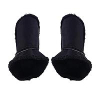 Luckywaqng Furry Croc Liners Semelles de rechange pour sabots Noir et blanc Semelle intérieure de chaussure Doublure Furry Liners doux amovibles pour sabots de rechange, Noir , 40 EU