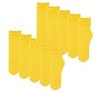 Luckywaqng Ice Ice Chaussettes Femmes Été Minces Chaussettes Femmes Sensation Cool Pour Toutes Les Mode Chaussettes Tube Moyen Velours Respirant Poils 10 Pièces Chaussettes Hommes 47, jaune, 18-40
