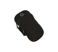 Luckywaqng Running Wrist Band Bag Outdoor Sports Phone Arm Package Randonnée Cell Strap Pocket Handyhalter für Running Arm Band Fußballtasche mit Schuhfach (Black, One Size)