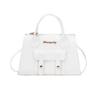 Luckywaqng Sac à bandoulière pour femmes Nouveau motif Solide Simple Sac à main Sac à bandoulière Sac à bandoulière à fermeture éclair Haute capacité Sacs à bandoulière Femme Bleu (Blanc, Taille