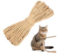 LuckyZoo77 Corde en Sisal Naturelle 8 mm x 50 m, Corde Chanvre Robuste pour Arbre à Chat, Réparation, Décoration DIY, Usage Intérieur et Extérieur