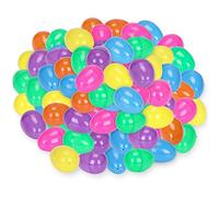 Luclay Lot de 50 œufs de Pâques colorés à remplir en plastique pour la chasse aux œufs des enfants à remplir avec des friandises de Pâques, du printemps et de Pâques, des cadeaux et du chocolat