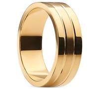 Lucleon by Trendhim Bague pour homme | Acier inoxydable poli et brossé | Acier inoxydable 316L | Revêtement PVD | Design danois | Forme plate, 49mm, Métal non précieux, Aucune pierre précieuse
