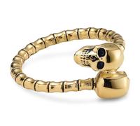Lucleon by Trendhim Bague pour homme | Design tête de mort | Acier inoxydable 316L avec surface noire | Design danois | Acier et noir, 55mm, Métal non précieux, Aucune pierre précieuse