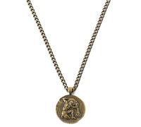 Lucleon by Trendhim - Collier signe du zodiaque Aquarius - Pour homme - Acier inoxydable doré - Pendentif signe du zodiaque - Surface polie - Design danois, 70, Métal non précieux, Pas de gemme