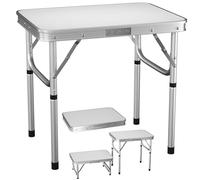 Lucn - Table de pique-nique pliante de 0,6 m dépliable pour camping, cuisine de plein air, plan de travail, bureau à tréteaux pour jardin, intérieur/extérieur, réceptions pour pique-nique, dîner, 2,0