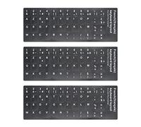 Lucocia Lot de 3 autocollants universels pour clavier français, autocollants de rechange universels pour clavier d'ordinateur portable, clavier, ordinateur de bureau, ordinateur portable, alphabet,