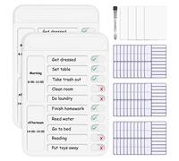 Lucomb 2Pcs Chore Chart for Kids to Do List Checklist Board Detachable Message Slider Schedule Planning Boards with 30Pcs Blank Checklist 4Pcs Cardstock for Habit Tracker or Daily and Weekly Planner