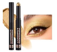 Lucoss Crayon Fards à Paupières pailleté, Baton de Fard a Paupiere Pailleté, Crayon Ombre à Paupières Crème Imperméable Crayon Fard à Paupières Brillant Maquillage Crayon Yeux pailleté Blanc Marron