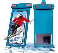 Lucrave Étui étanche pour téléphone portable, étanche IPX8, jusqu'à 7", compatible avec iPhone 16, 15, 14, 13, 12, 11, Pro Max, Samsung S22, S23, bleu