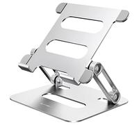 Lucrave Support de Tablette pour Bureau, réglable et Pliable, en Aluminium, Compatible avec Les iPad Pro 9.7, 10.5, 13 Air Mini 4 3 2, Kindle, Nexus, Galaxy, E-Reader (4-13") - Argent