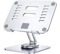 Lucrave Support de Tablette, Support pour iPad, Support de Moniteur Pliable Rotatif à 360° en Aluminium pour Bureau Compatible avec iPad Pro 10.5, 11, Air Mini 5 6, Samsung Tab(4-13'')