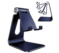 Lucrave Support de téléphone portable réglable, support de téléphone, station d'accueil, tous les téléphones portables,Bleu