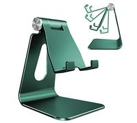 Lucrave Support de Téléphone Réglable, Support de Téléphone Multi-Angle pour iPhone 15 14 13 Pro Max 12 11 XS Max X 8 7 6 Plus Samsung S10 S9 Smartphones, Vert foncé