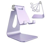 Lucrave Support de Téléphone Réglable, Support de Téléphone Multi-Angle pour iPhone 15 14 13 Pro Max 12 11 XS Max X 8 7 6 Plus Samsung S10 S9 Smartphones, Violet