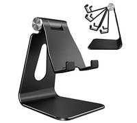Lucrave Support de Téléphone Réglable, Support de Téléphone Multi-Angle pour iPhone 16 15 14 13 Pro Max 12 11 XS Max X 8 7 6 Plus Samsung S10 S9 Smartphones, Or Rose