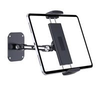 Lucrave Support mural pliable en aluminium pour tablette iPad avec base rotative à 360° pour iPad Pro Air Mini, Galaxy Tab, tous les téléphones et tablettes de 4,7 à 13 pouces