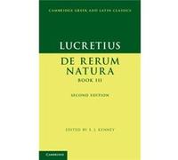 Lucretius: De Rerum Natura Book Iii (Cambridge Greek And Latin Classics) (Paperback) Kenney Lucretius, E J (Auteur)