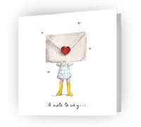 Lucy Claire Illustrations Carte de vœux, une note à dire, jolie carte générique pour toutes les occasions, jolie carte de vœux illustrée