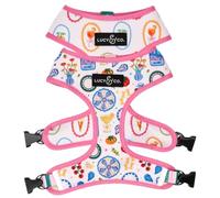 Lucy & Co. Dolce Vita Harnais réversible pour chien - Ajustement confortable réglable avec deux attaches de laisse - Taille XL