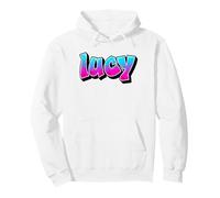 Lucy Graffiti Nom personnalisé Bleu Rose Femmes Filles Sweat à Capuche