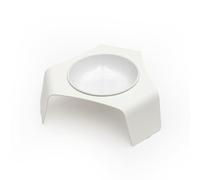 LucyBalu® Gamelle pour Chat | Gamelle surélevée pour Chat | Gamelle pour Chat avec Support surélevé | Bol de Nourriture & Eau pour Chat | Gamelle Ergonomique pour Chat | Blanc