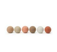 LucyBalu® Jouet pour Chat | Balles en Feutre | Lot de 6 | 100% Pure Laine | Jouet Interactif d'Intérieur | Peach Fuzz