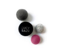 LucyBalu® Joy Bag Lot de 4 balles en feutre pour chat I 4 balles colorées en feutre (100 % laine de mouton) I Jouet naturel pour chat