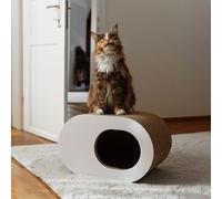 LucyBalu® Papercave Niche à griffer en Carton pour Chat I Naturel