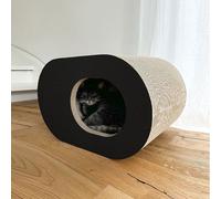 LucyBalu® Papercave Niche à griffer en Carton pour Chat I Noir